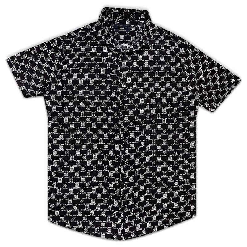 پیراهن آستین کوتاه مردانه مدل هاوایی کد 124150-29