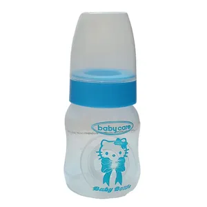 شیشه شیر بیبی کر مدل استوانه ای طرح گربه گنجایش 80 میلی لیتر