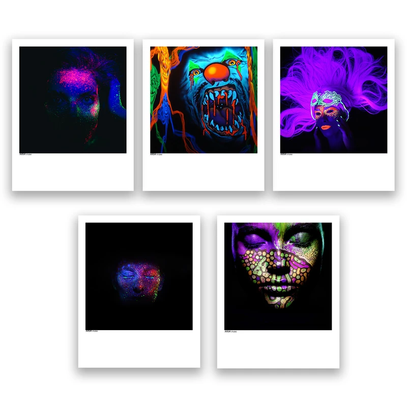 آویز تزیینی عرش مدل فانتزی شبرنگ نئونی کد Asa144 مجموعه پنچ عددی