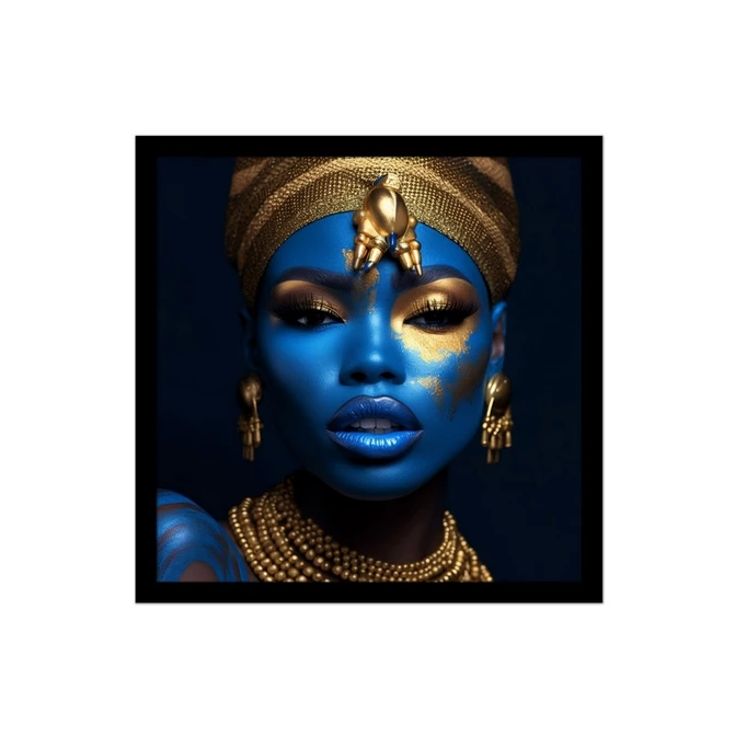 تابلو نوری بکلیت طرح پرتره چهره زن آفریقایی مدل B-MID-18816