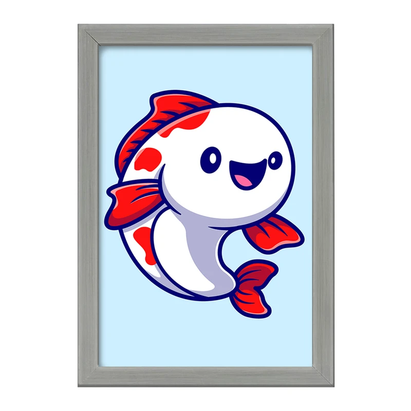 تابلو خندالو طرح حیوانات بامزه ماهی کد 29655