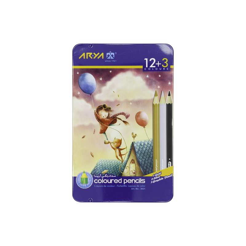 مداد رنگی 15 رنگ آریا کد 8