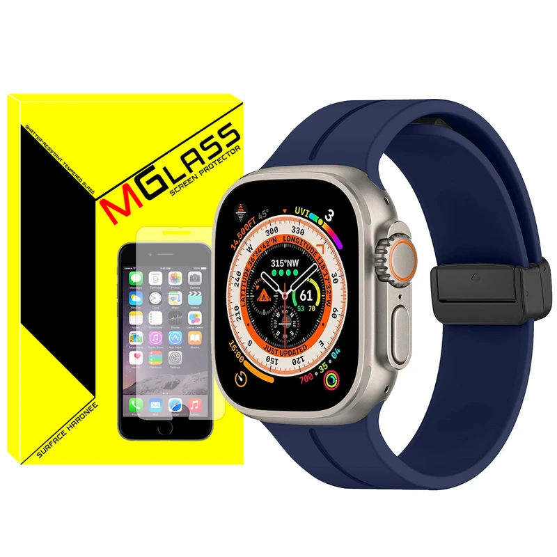 بند ام‌گلس مدل  Magnetic-ORG-MG مناسب برای ساعت هوشمند هاینو تکو Haino Teko T89 Ultra / T99 Ultra max