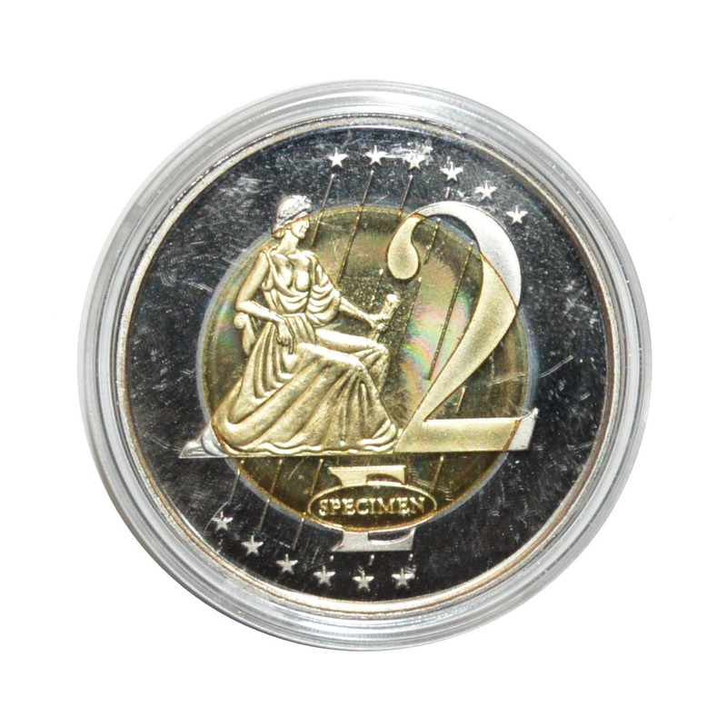 سکه تزیینی طرح اتحادیه اروپا مدل 2 رویو specimen