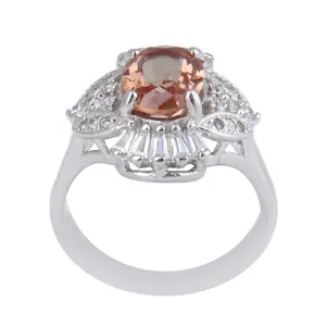 انگشتر نقره زنانه بازرگانی میلادی مدل سنگ الکساندریت کد AWR_1087