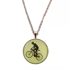 گردنبند مردانه مدل شبتاب دوچرخه سوار استیل