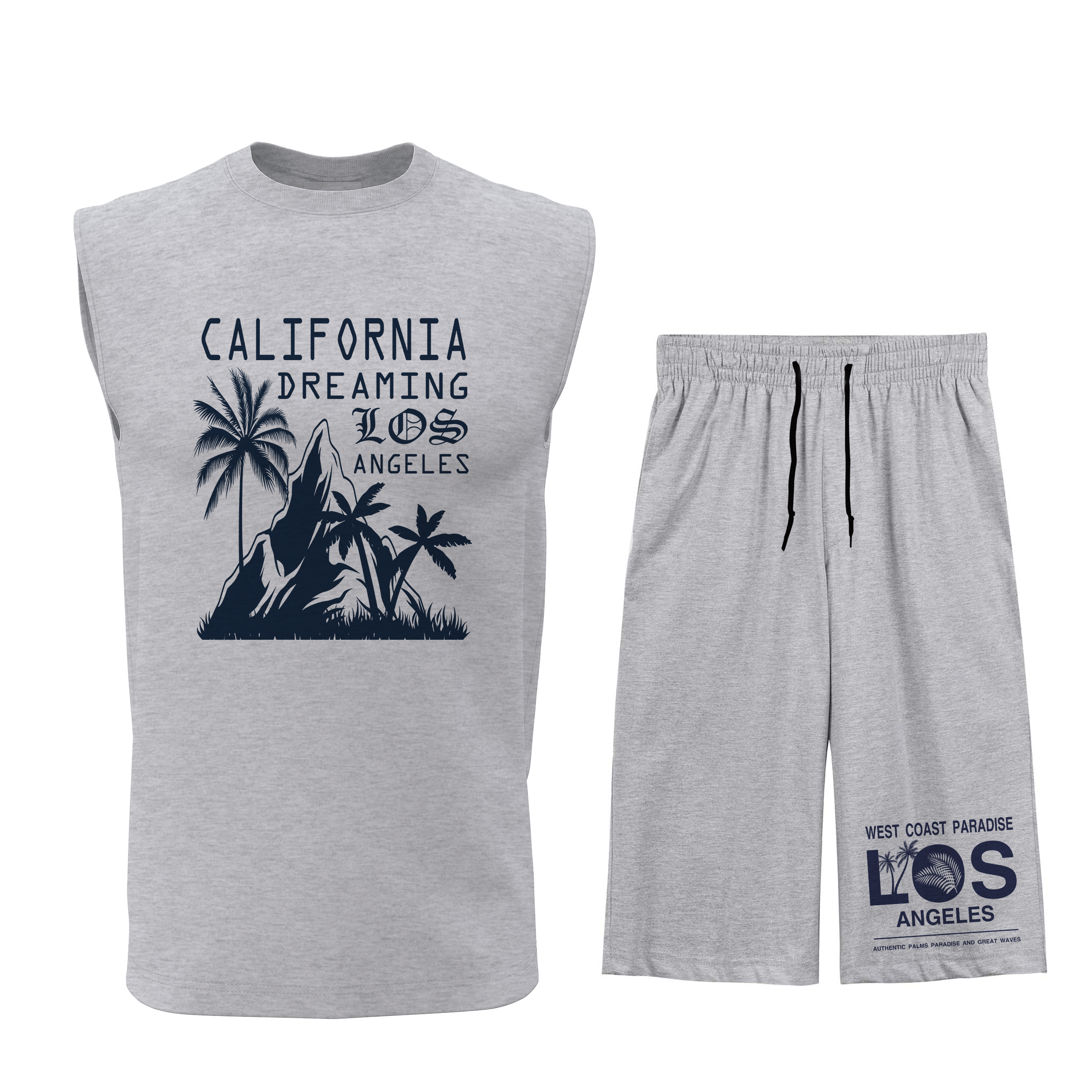 ست تاپ و شلوارک مردانه مدل L023G