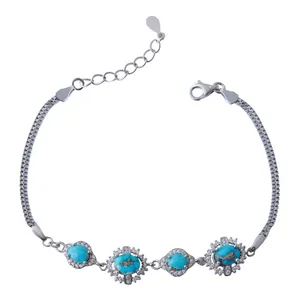   دستبند نقره زنانه بازرگانی میلادی کد DP_111