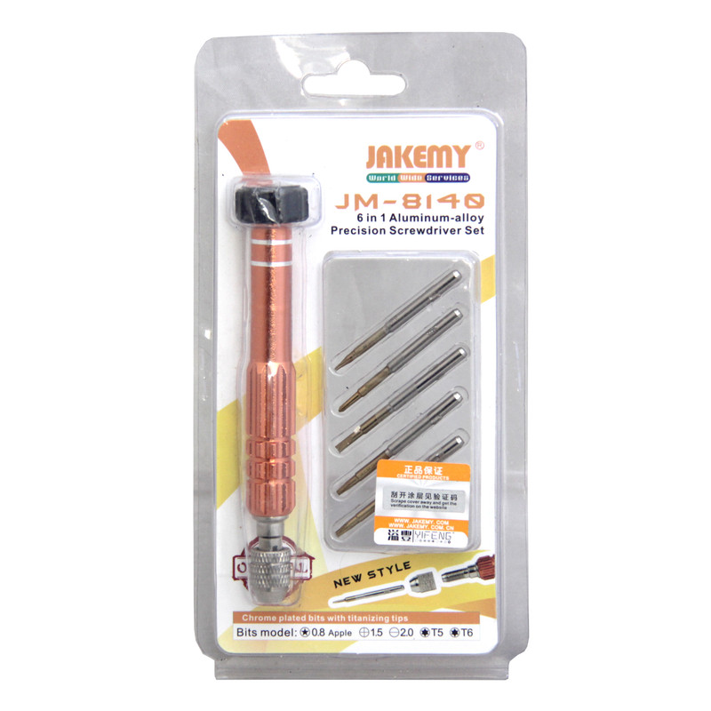 مجموعه 6 عددی پیچ گوشتی موبایلی جاک می مدل JM-8140