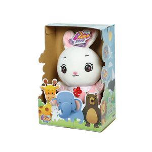 عروسک ریماتویز طرح خرگوش لمسی موزیکال ارتفاع 30 سانتی‌متر