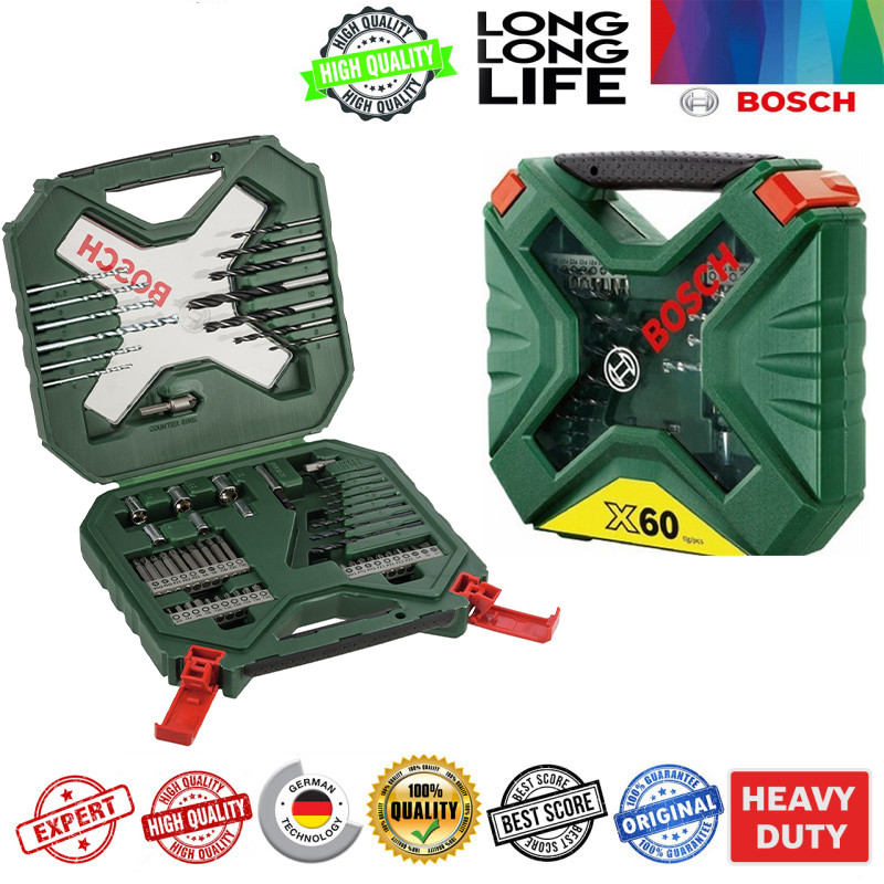 مته و سرپیچ گوشتی بوش مدل X line 60 - 2607010611 مجموعه 60 عددی