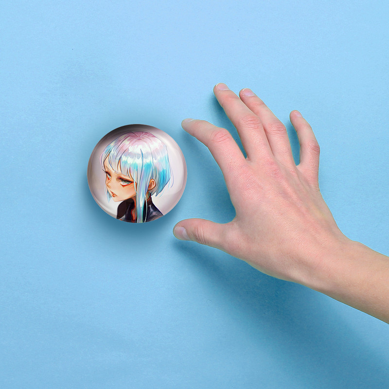 آینه جیبی خندالو مدل لوسی انیمه سایبرپانک کد 23983