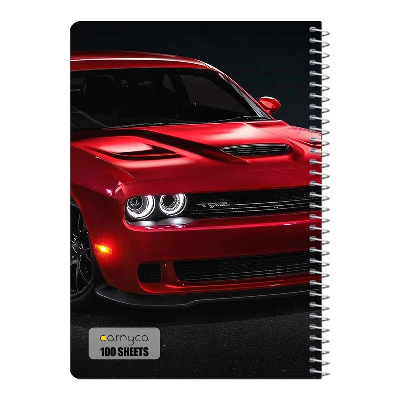دفتر مشق 100 برگ سیمی کارنیکا طرح دوج چلنجر Dodge Challenger کد 99735