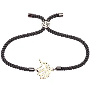 دستبند طلا 18 عیار زنانه الن نار مدل تک شاخ 1346