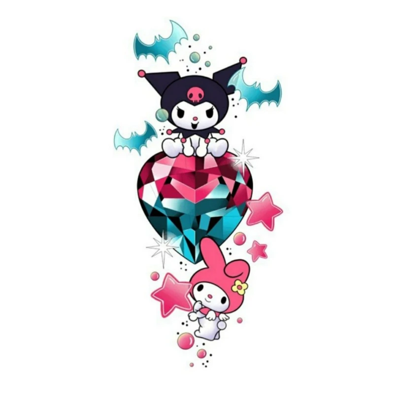 استیکر پارچه و لباس پاد آفرین مدل کارتونی کورومی kuromi کد 451