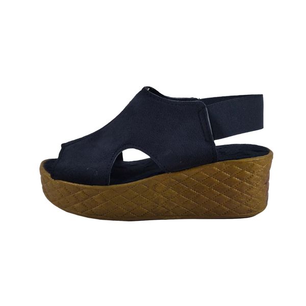 صندل زنانه مدل لژ دار رنگ مشکی صندل زنانه مدل لژ دار رنگ مشکی