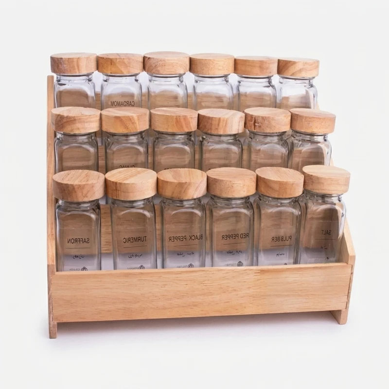جای ادویه 18 پارچه مدل مک کارتی RM1432 به همراه استند