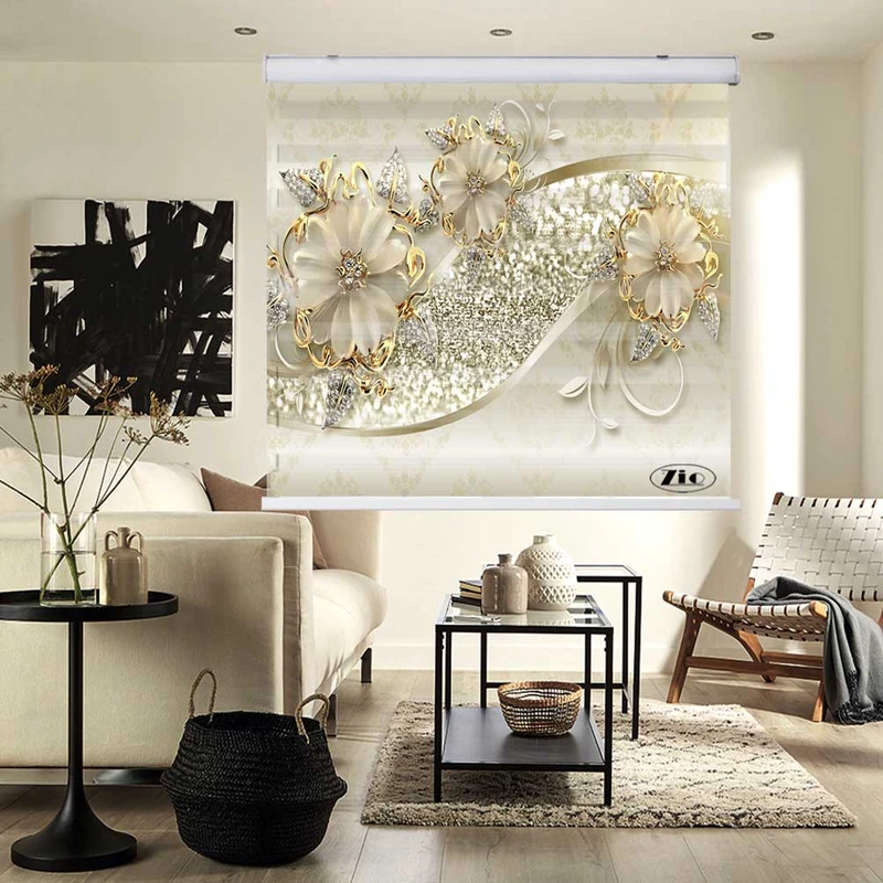 پرده زبرا زیو کد 3D1196 سایز 150x200 سانتی متر