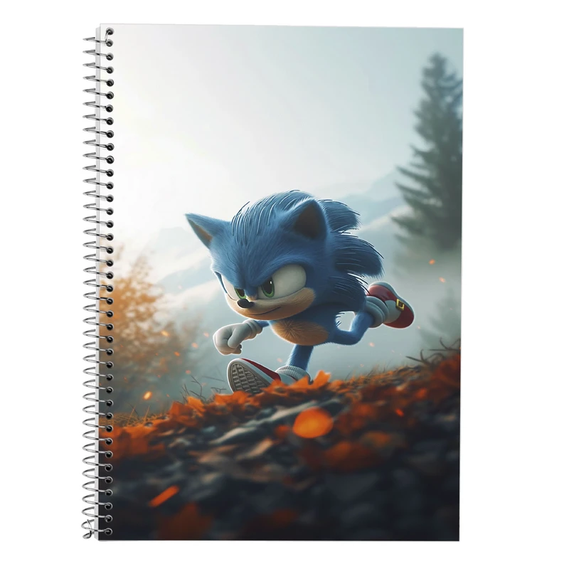 دفتر زبان 50 برگ مدوپد مدل دو خط طرح سونیک sonic کد DF13432