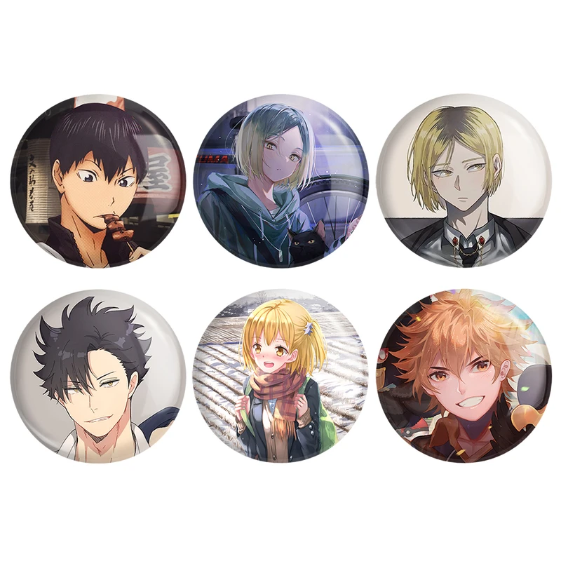 مگنت خندالو طرح انیمه هایکیو Haikyu کد 982B مجموعه 6 عددی