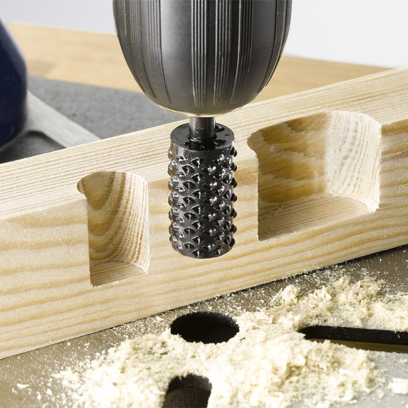 مته چوب ساب سردریلی مدل استوانه ای نوک تخت کد 05 قطر ساقه 6.2 میلی متر