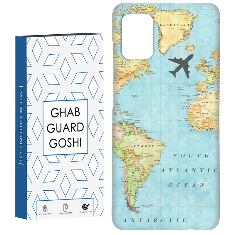 کاور قاب گارد گوشی طرح نقشه جهان کد Dimo-057 مناسب برای گوشی موبایل سامسونگ Galaxy A51