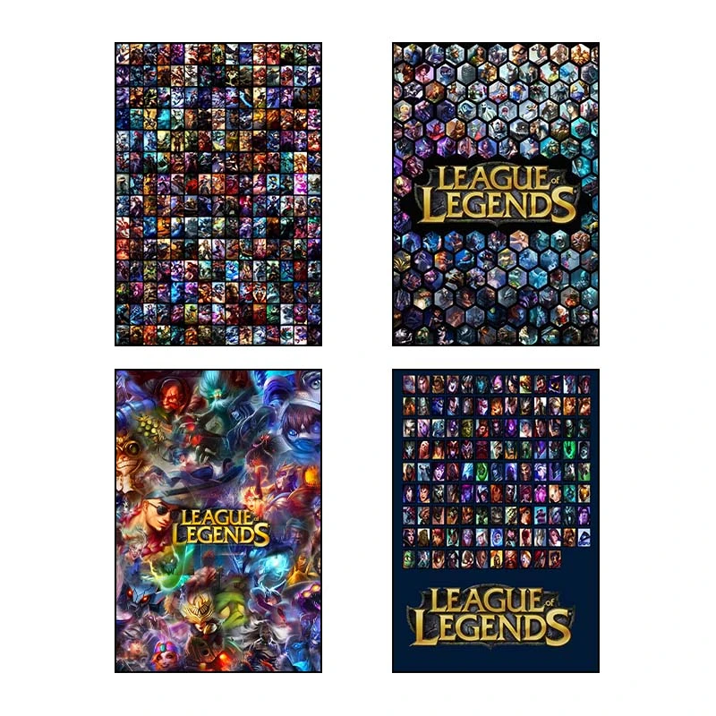تابلو شاسي کارنيکا طرح League of Legends کد 84824 مجموعه 4 عددی