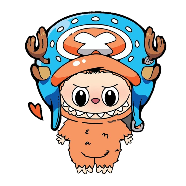 استیکر پارچه و لباس پاد آفرین مدل عروسک لبوبو Labubu کد S1091