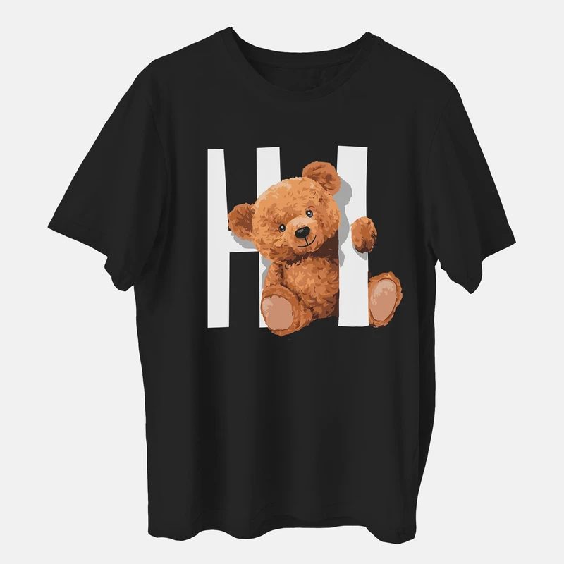 تی شرت آستین کوتاه مردانه مدل خرس تدی کیوت کد mo85