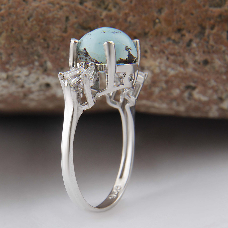 انگشتر نقره زنانه بازرگانی میلادی مدل سنگ فیروزه طبیعی نگین برلیان بدون ریزش آبکاری رادیوم کد AWR_1603 انگشتر نقره زنانه بازرگانی میلادی مدل سنگ فیروزه طبیعی نگین برلیان بدون ریزش آبکاری رادیوم کد AWR_1603