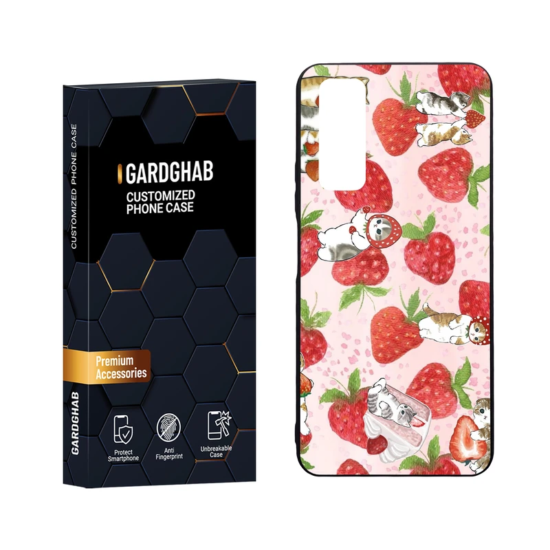  کاور گارد قاب مدل دور ژله ای پشت گلس فانتزی مناسب برای گوشی موبایل هوآوی Y7a