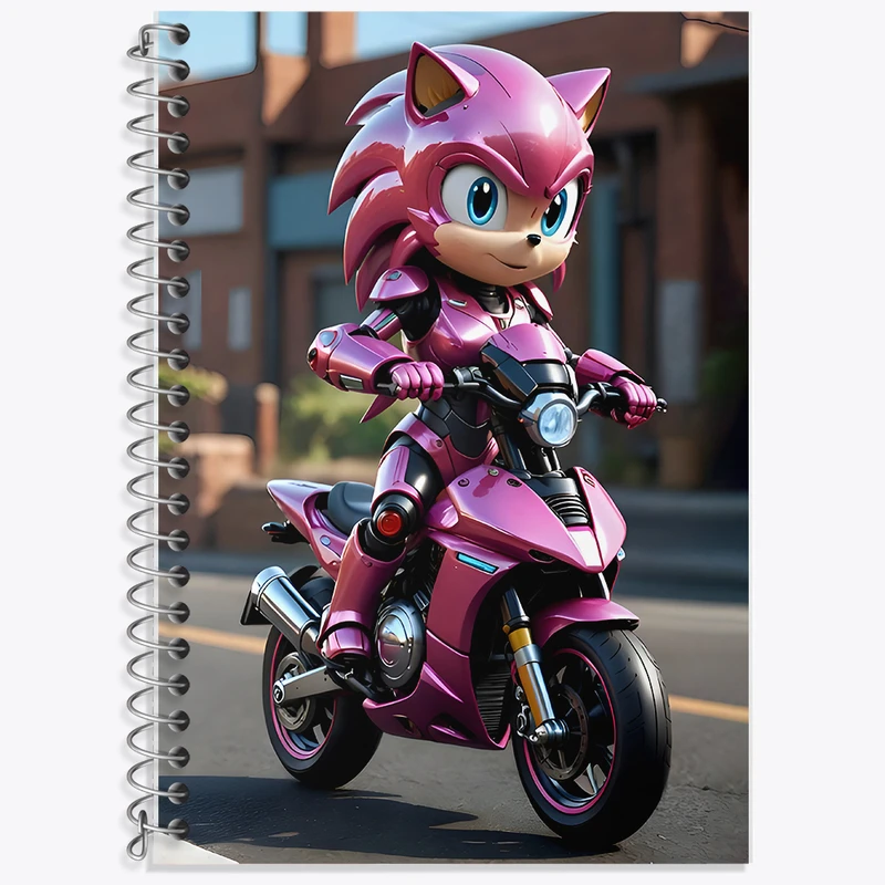 دفتر زبان 50 برگ خندالو مدل دو خط طرح سونیک (Sonic) کد F7175