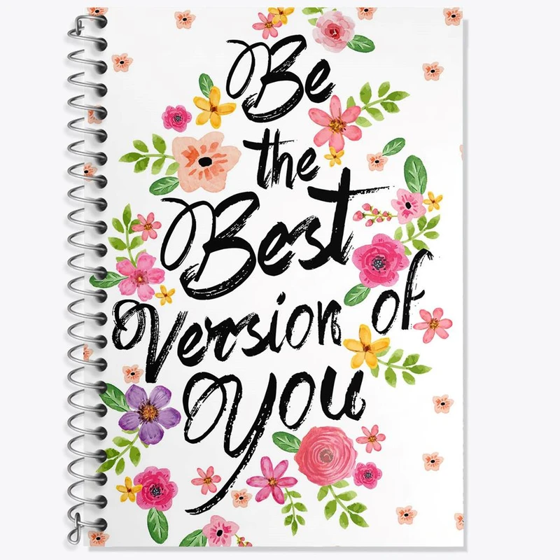 دفتر زبان 50 برگ خندالو مدل دو خط طرح Be The Best Version Of You کد 2736