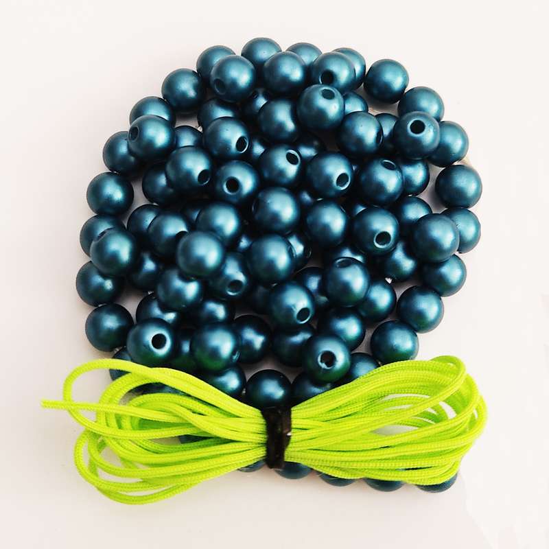 مهره دستبند مدل GR بسته 100 عددی به همراه نخ دستبند