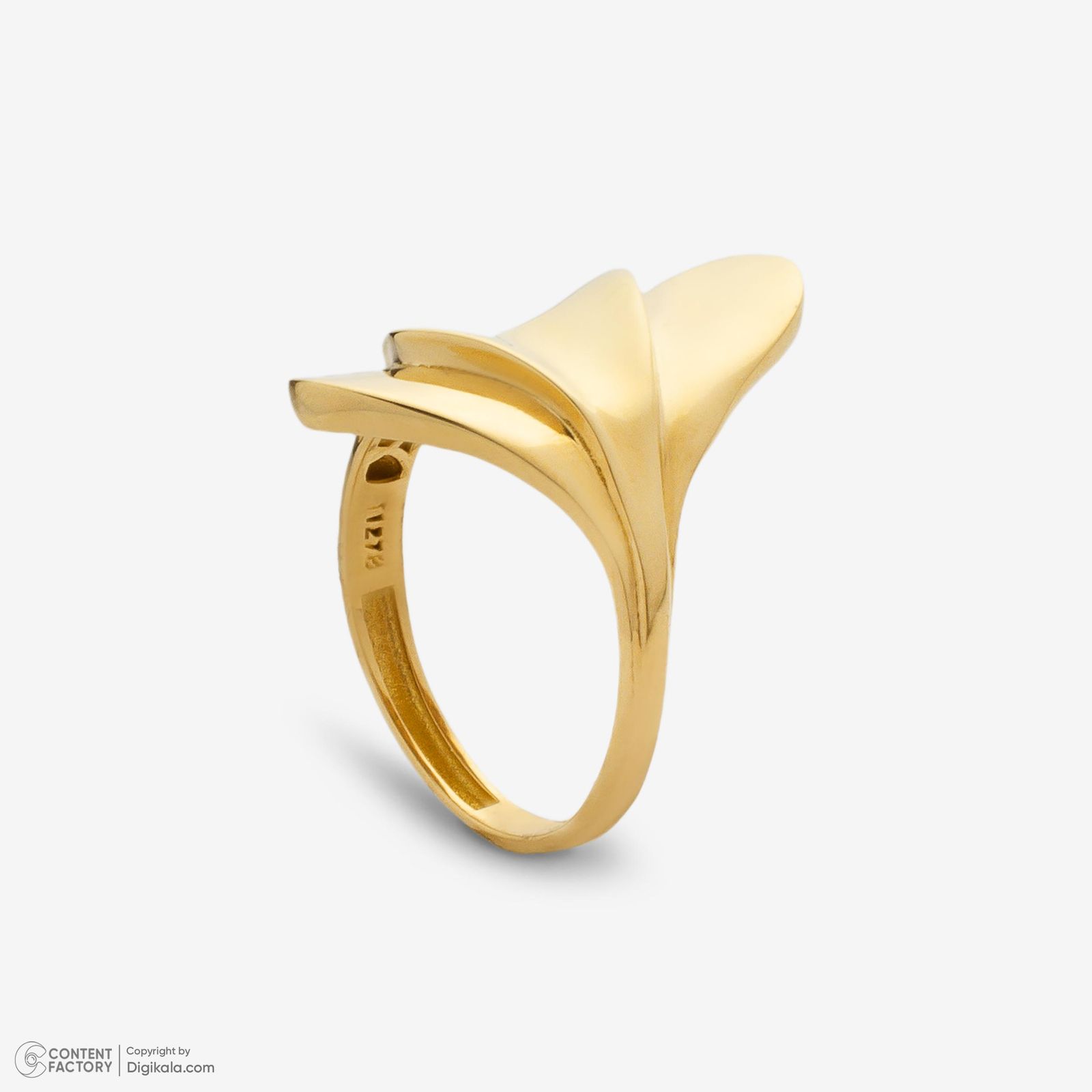 انگشتر طلا 18 عیار زنانه گلدم مدل R348003 سایز 54 -  - 5