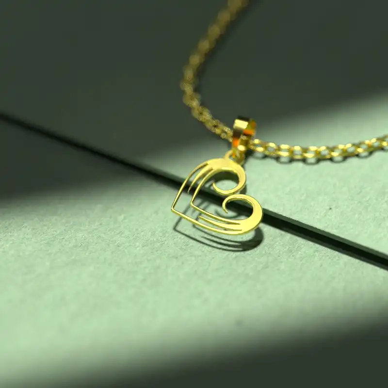 گردنبند طلا 18 عیار زنانه مدوپد مدل  طرح قلب کد E1244