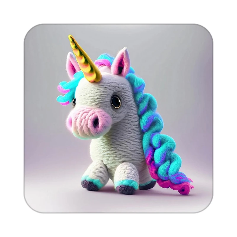 زیر لیوانی کاکتی طرح اسب تک شاخ و یونیکورن مدل mp28951