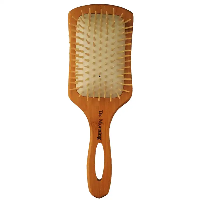 برس مو دکتر مورنینگ مدل چوبی به همراه شانه