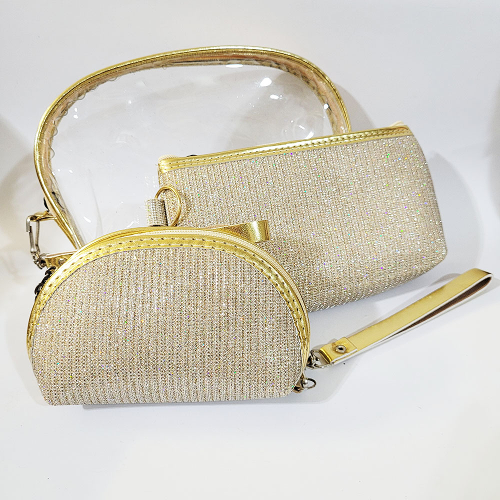 کیف لوازم آزایشی زنانه نیک ثمر  مدل لمه مجموعه 3 عددی