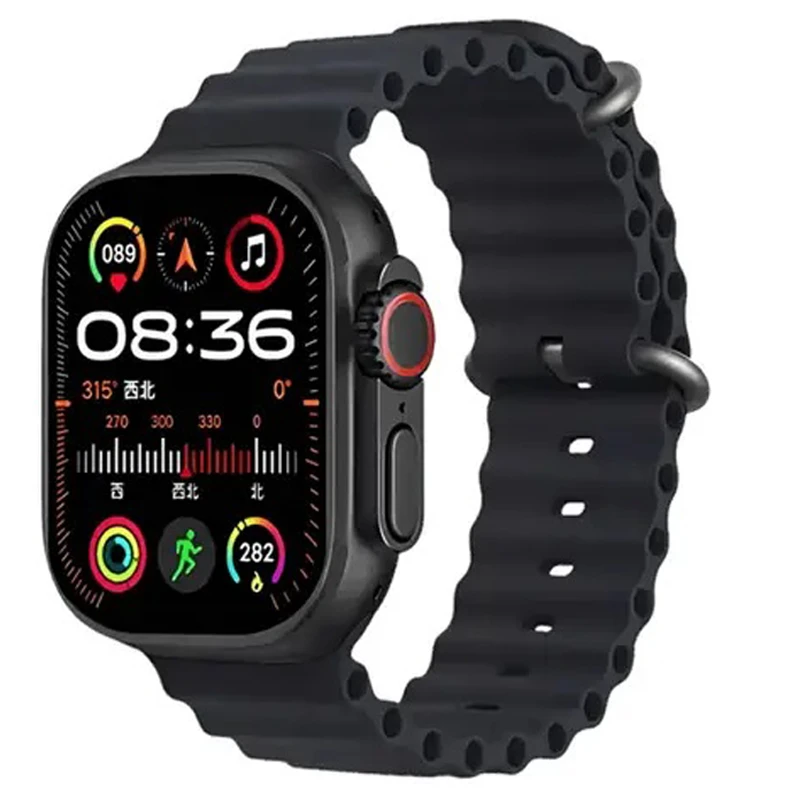 ساعت هوشمند 2.1 اینچ 49 میلی متر کرون مدل s500 با بند سیلیکونی به همراه 7 عدد بند