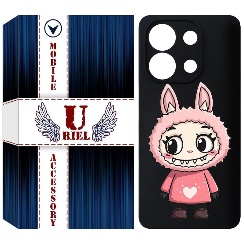 کاور یوریل قاب مدل KSH کد 139 طرح عروسک لبوبو مناسب برای گوشی موبایل شیائومی Redmi Note 13 4G