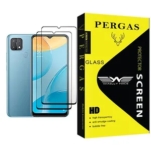 Waily Nice Pergas Glass MIX002 Screen Protector For Oppo A15 Pack Of 2
