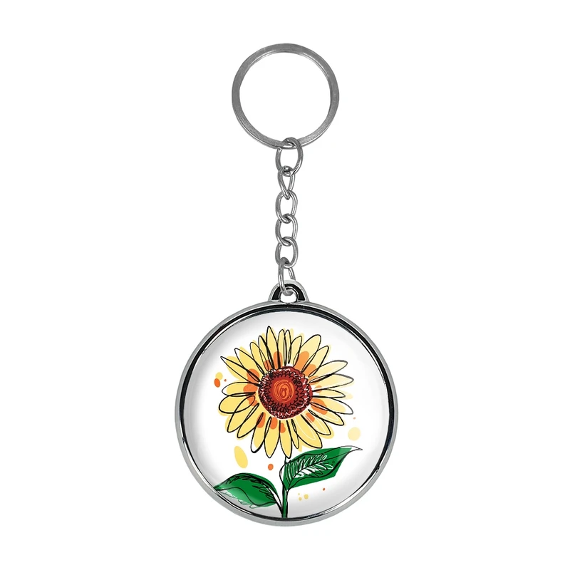 جاکلیدی خندالو طرح گل آفتابگردان مدل دوطرفه کد 2954229543