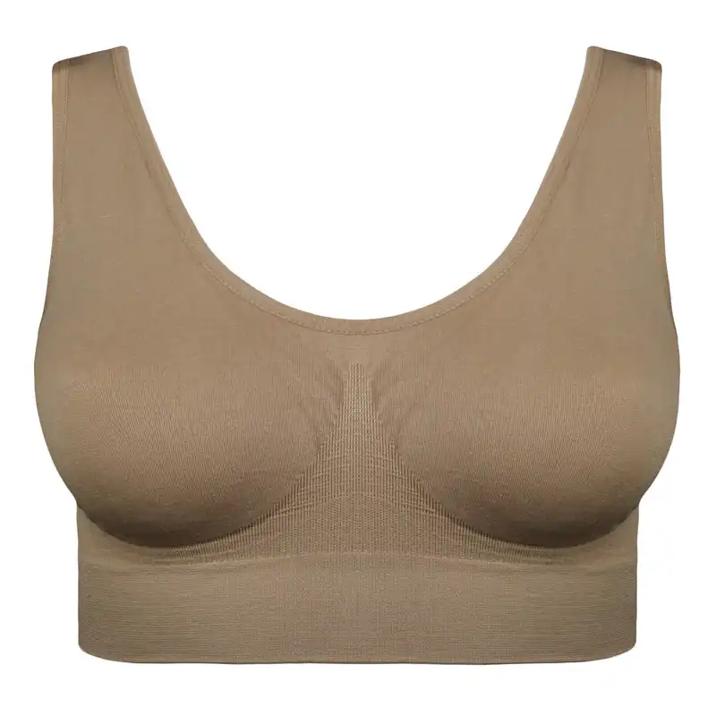 نیم تنه ورزشی زنانه ماییلدا مدل بدون فنر بدون پد کد 4744 رنگ قهوه ای