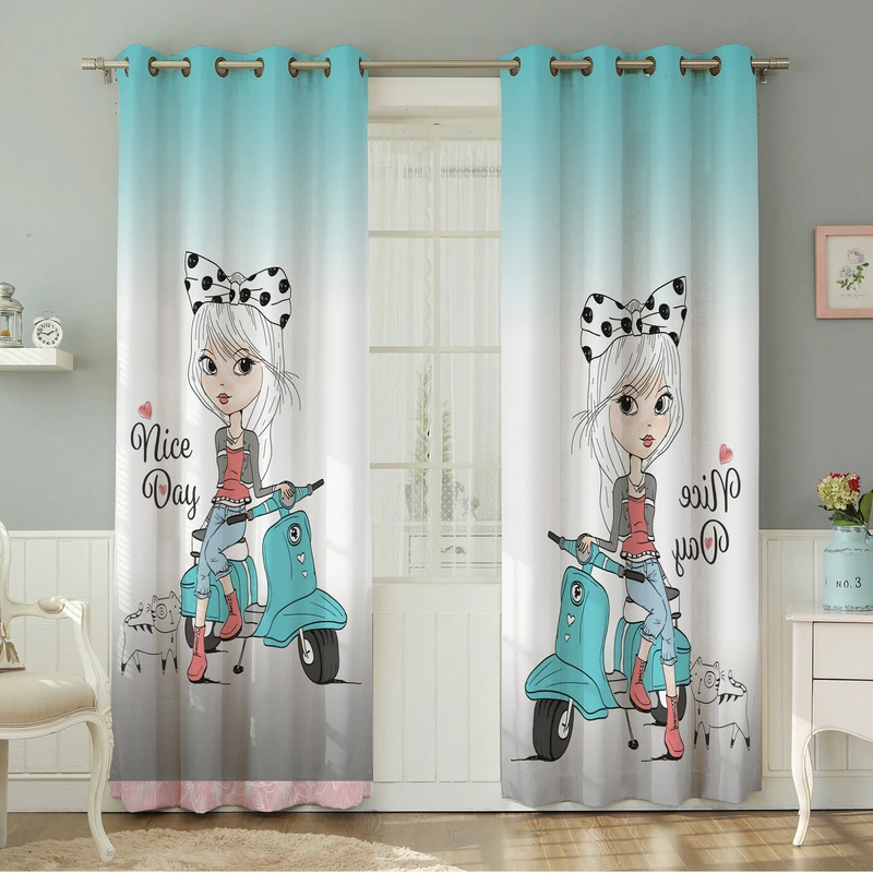 پرده نیروانا طرح کودک مدل هازان کد 8589 سایز 140×280 سانتی متر