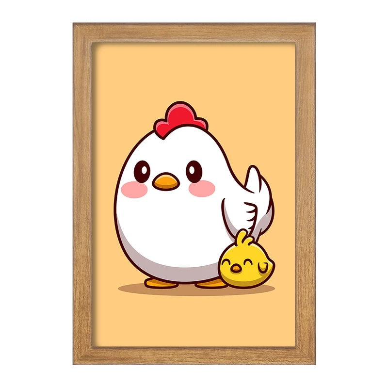 تابلو خندالو مدل حیوانات بامزه جوجه کد 25407