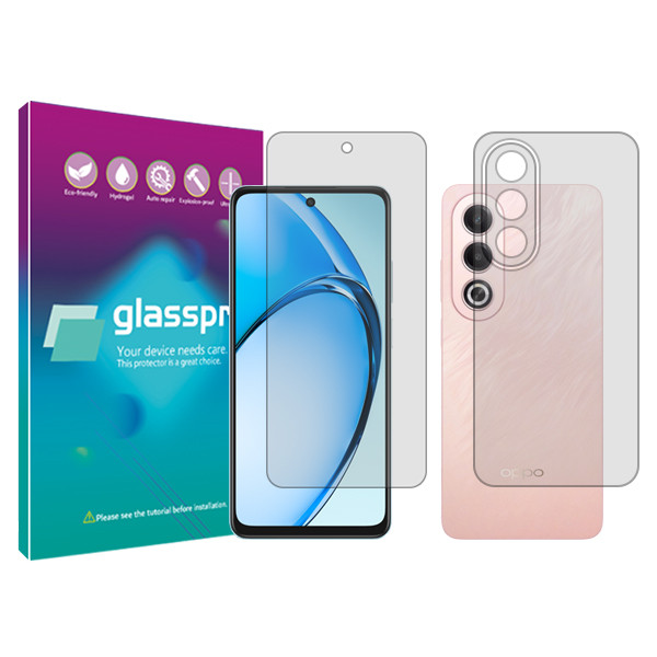 محافظ صفحه نمایش شفاف گلس پرو مدل Resistant‌ مناسب برای گوشی موبایل اوپو   A3x China به همراه محافظ پشت گوشی