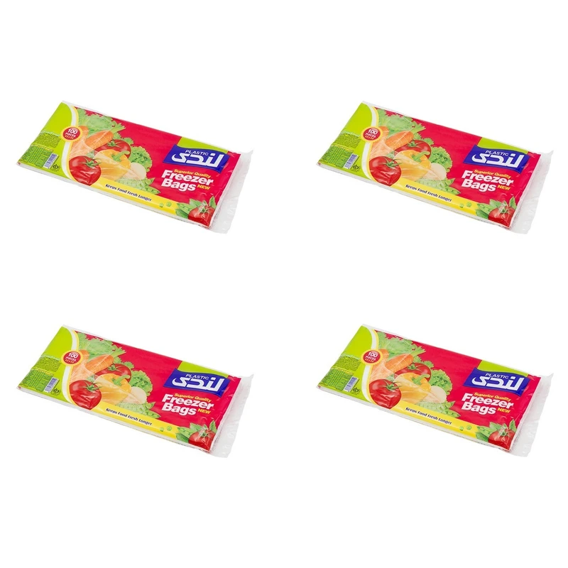 کیسه فریزر لندی مدل شیت 4 بسته 100 عددی