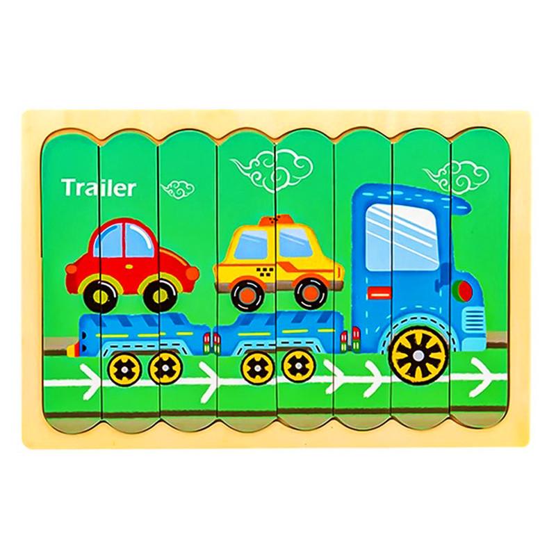 پازل آموزشی مدل جورچین کامیون یدک کش