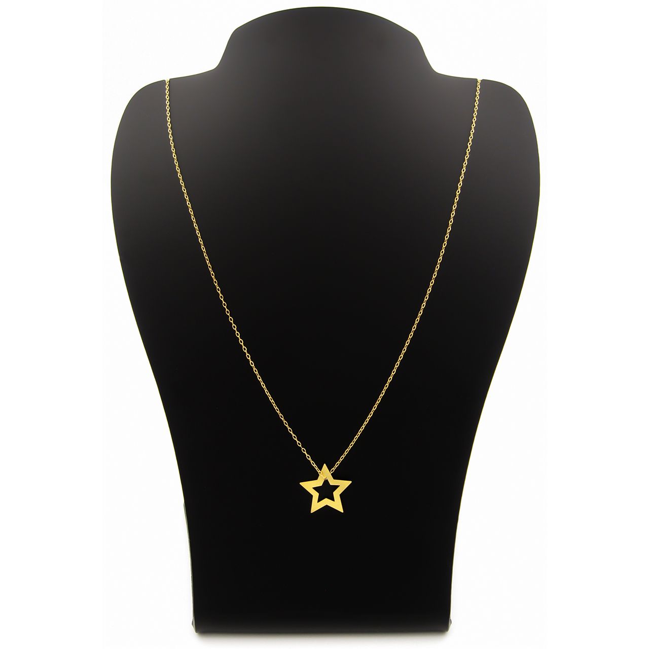 گردنبند طلا 18 عیار زنانه کاپانی طرح ستاره کد KN042 -  - 2